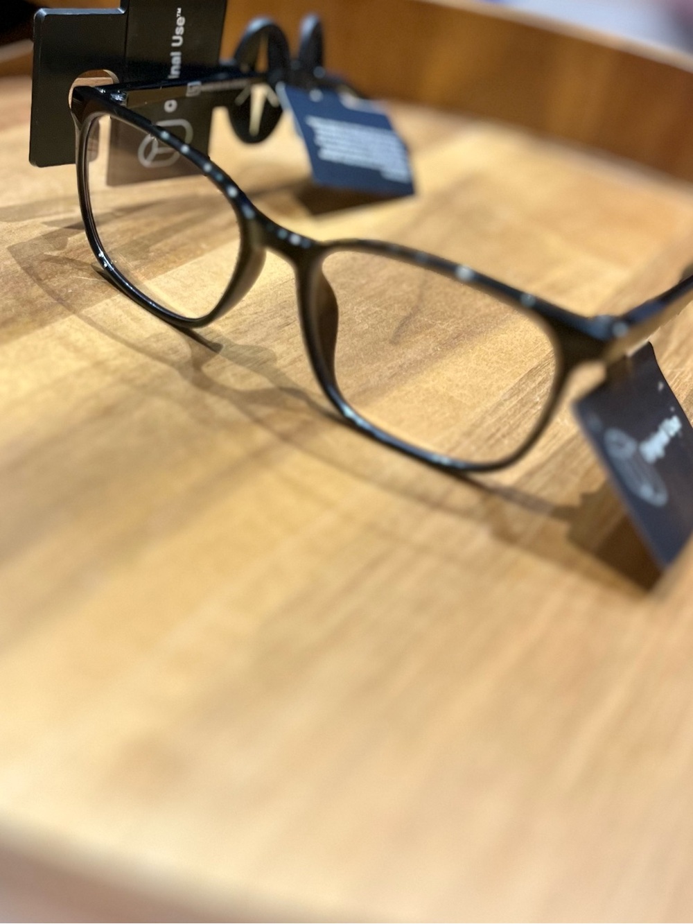 Original Use, Unisex Black Rectangle Blue Light Glasses